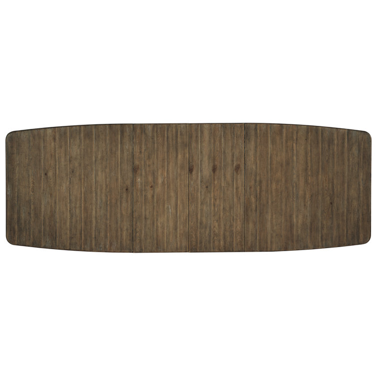 Cumberland Rectangular Extendable Dining Table in Natural Brown Wood