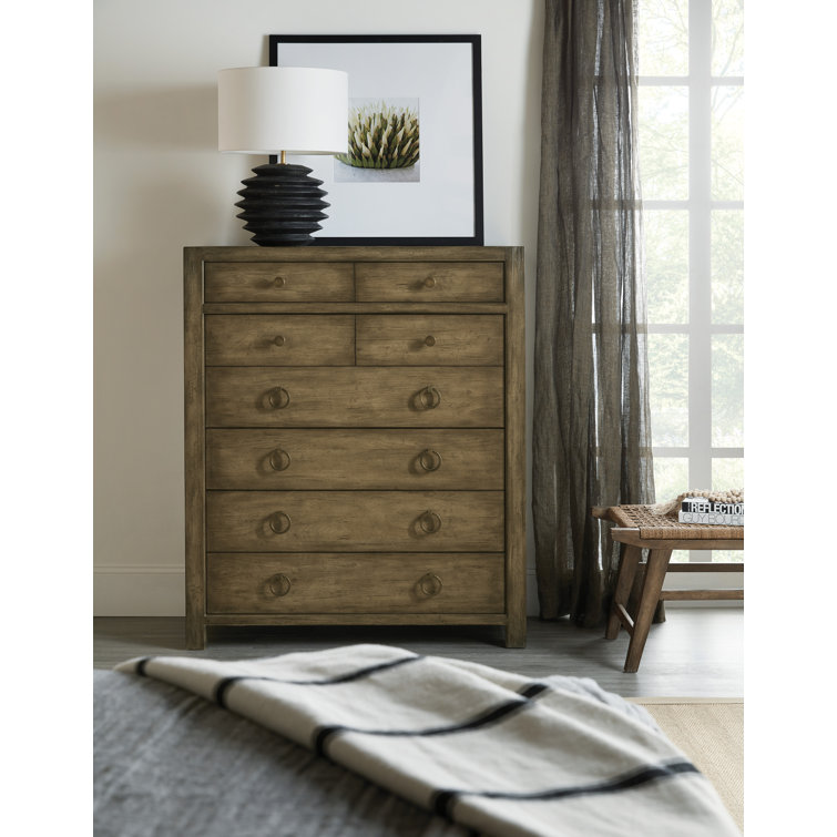 Malibu Coastal Cool 6-Drawer Dresser with Antique Bronze Pulls