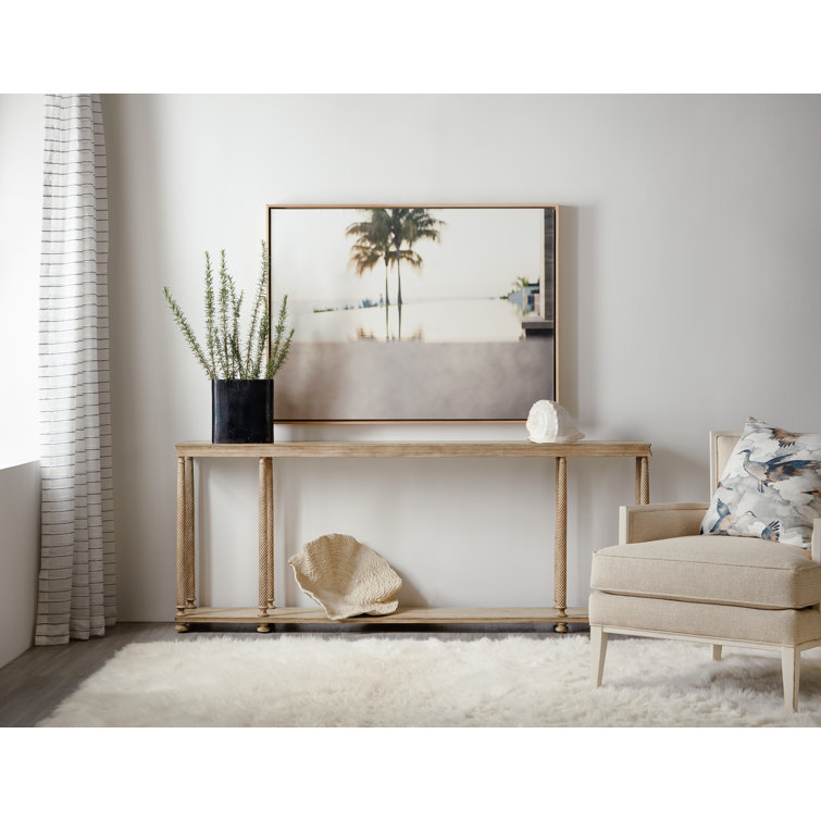 Adette 76'' Beige Oak Rectangular Console Table with Storage