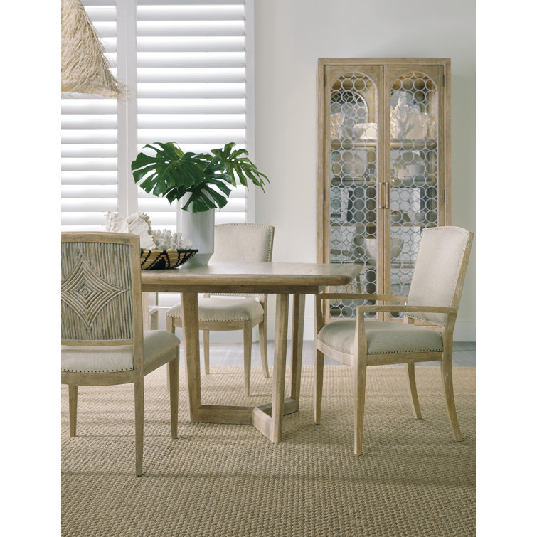 Cumberland Rectangular Extendable Dining Table in Natural Brown Wood