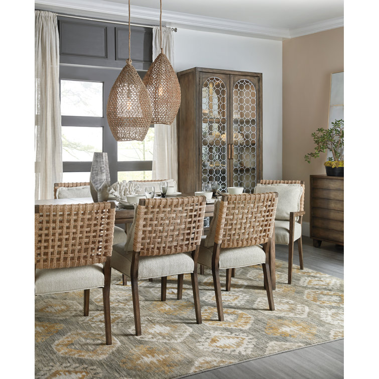 Sundance Woven Back Side Chair in Zuri Cream with Cliffside Brown Frame