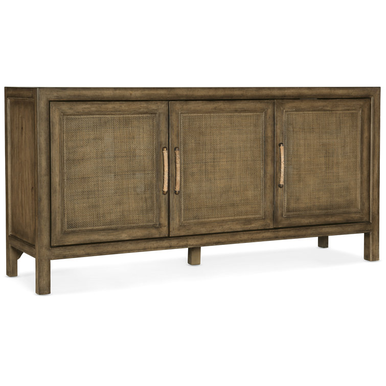 Transitional Sundance Large Brown Rattan Media Console