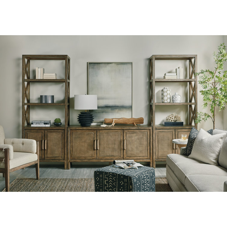 Transitional Sundance Large Brown Rattan Media Console