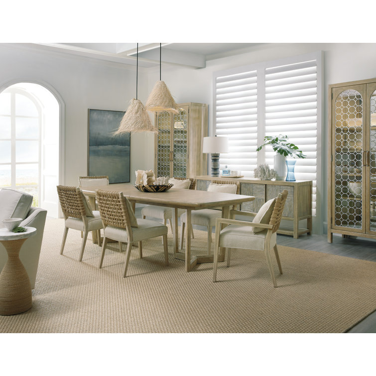 Cumberland Rectangular Extendable Dining Table in Natural Brown Wood