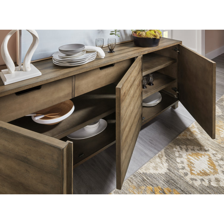 Cliffside 76'' Brown Transitional Buffet with Shutter Doors