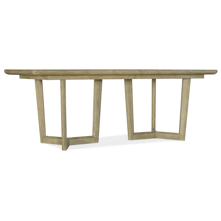 Anders Natural Wood Geometric Extendable Dining Table