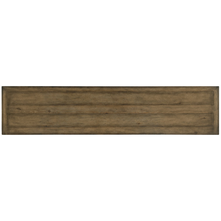 Anders Coastal Wood Reeded 80'' Media Console with Diamond Motifs