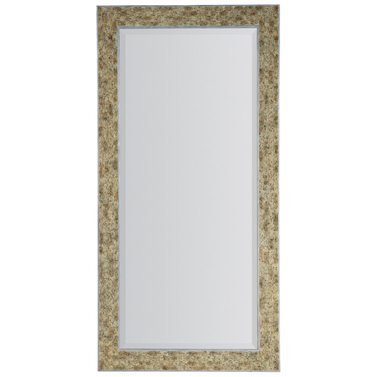 Transitional Full-Length Rectangular Wood & Silver Mirror 42x84