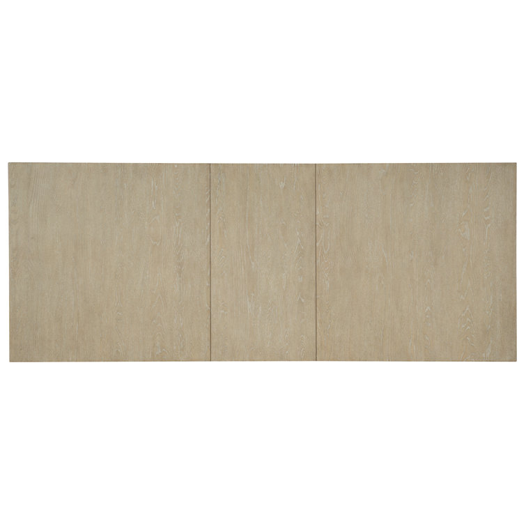 Beige Oak Extendable Farmhouse Dining Table