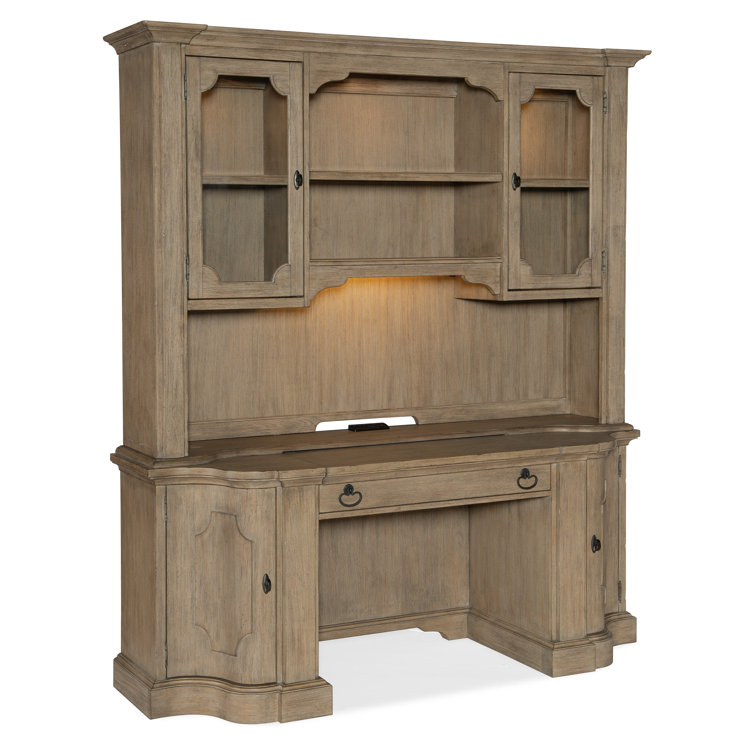 Corsica Executive Home Office Desk in Artisan Light Natural Finish