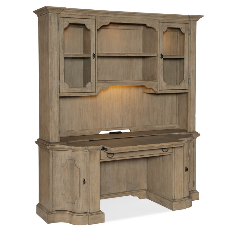 Corsica Executive Home Office Desk in Artisan Light Natural Finish
