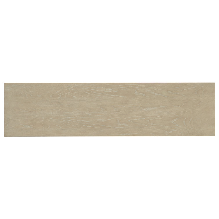 Beige Oak Veneer Transitional Console Table with Storage