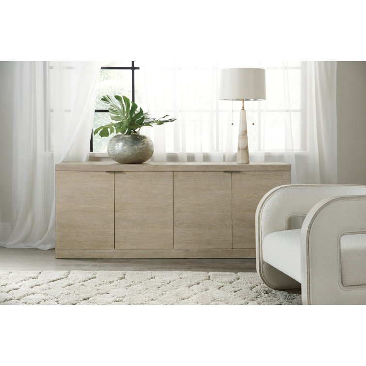 Cascade Transitional 76'' Beige Oak Media Console