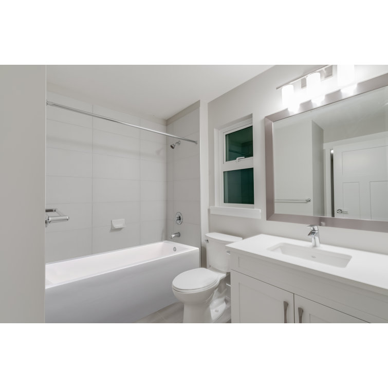 Sydney 60'' White Acrylic Alcove Soaking Bathtub