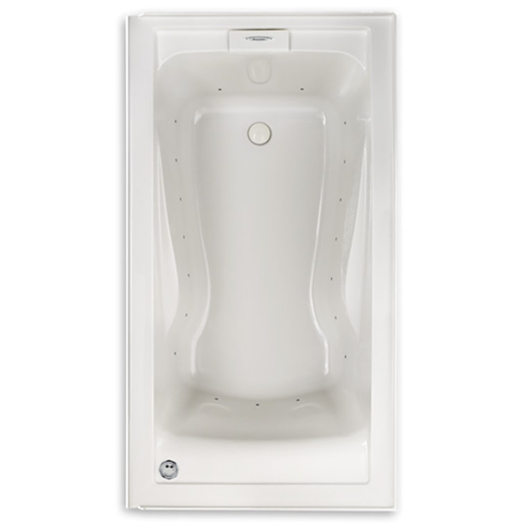 Evolution 60'' White Acrylic Whirlpool Bathtub with Jets