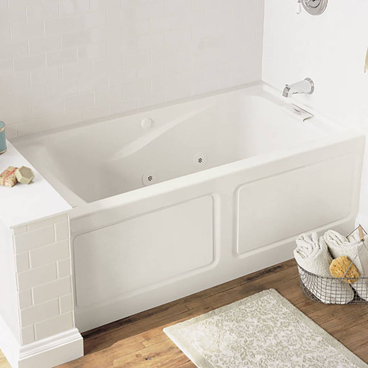 Evolution 60'' White Acrylic Whirlpool Bathtub with Jets