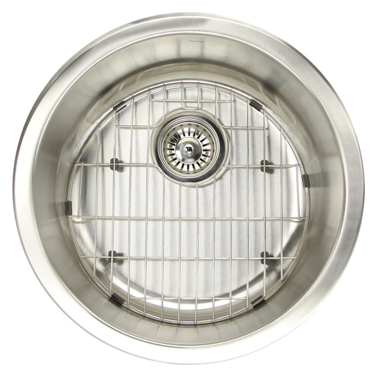 Polished Chrome Round Stainless Steel Sink Grid