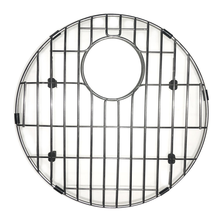 Polished Chrome Round Stainless Steel Sink Grid