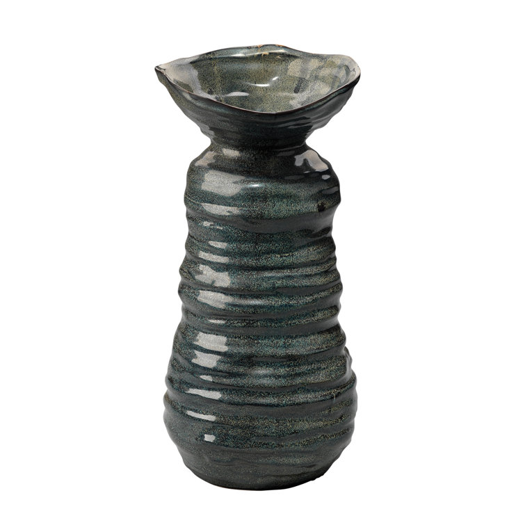 Pearl Cream Textured Ceramic Table Vase