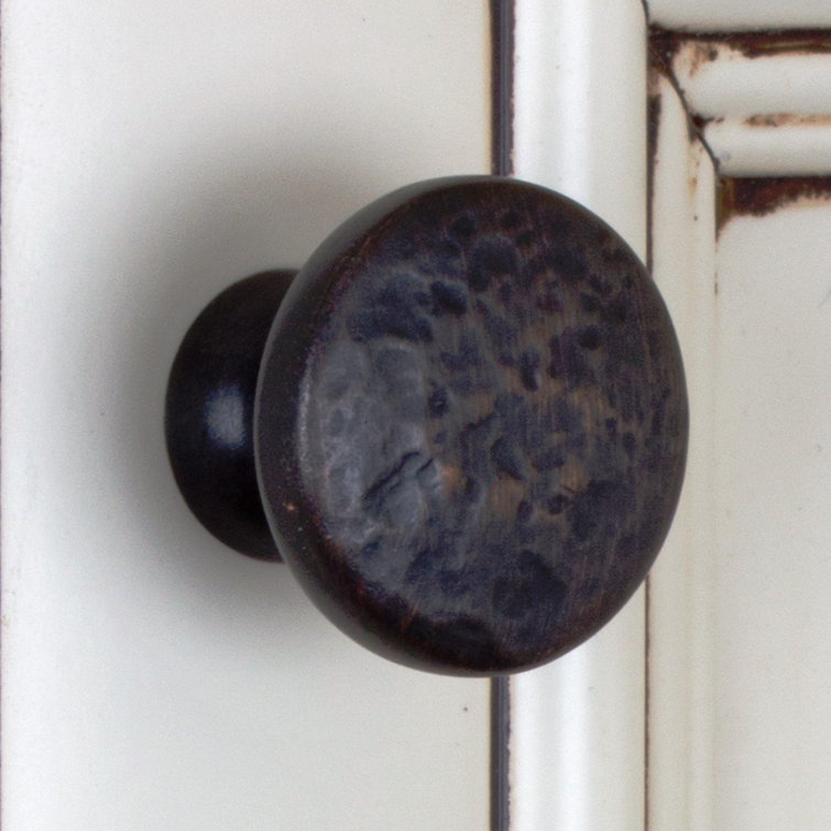 Oil Rubbed Bronze Round Hammered Cabinet Knobs Multipack