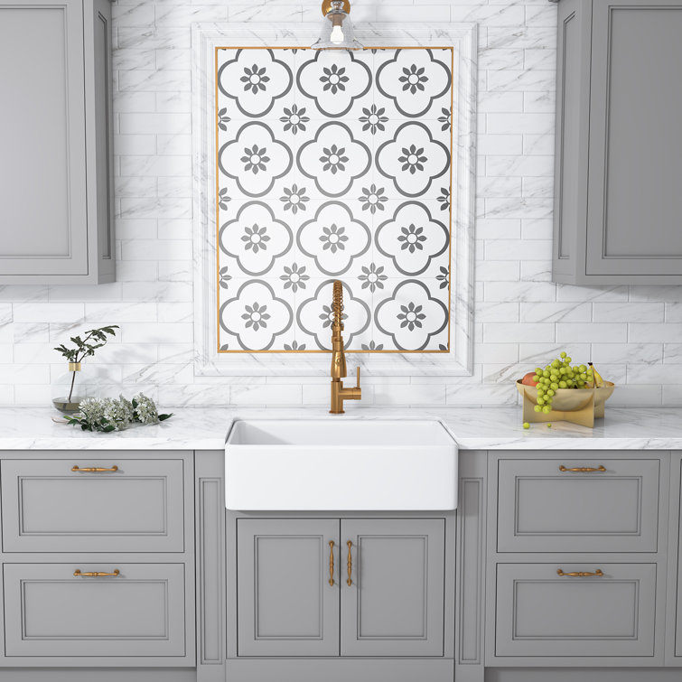 Treviso White Fireclay 30" Single Bowl Farmhouse Sink