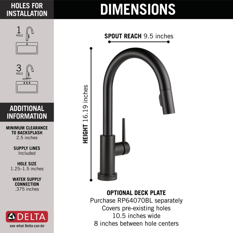 Matte Black Stainless Steel Pull-Down Kitchen Faucet with Touch Control