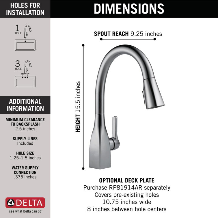 Arctic Stainless Single Handle Pull-Down Kitchen Faucet