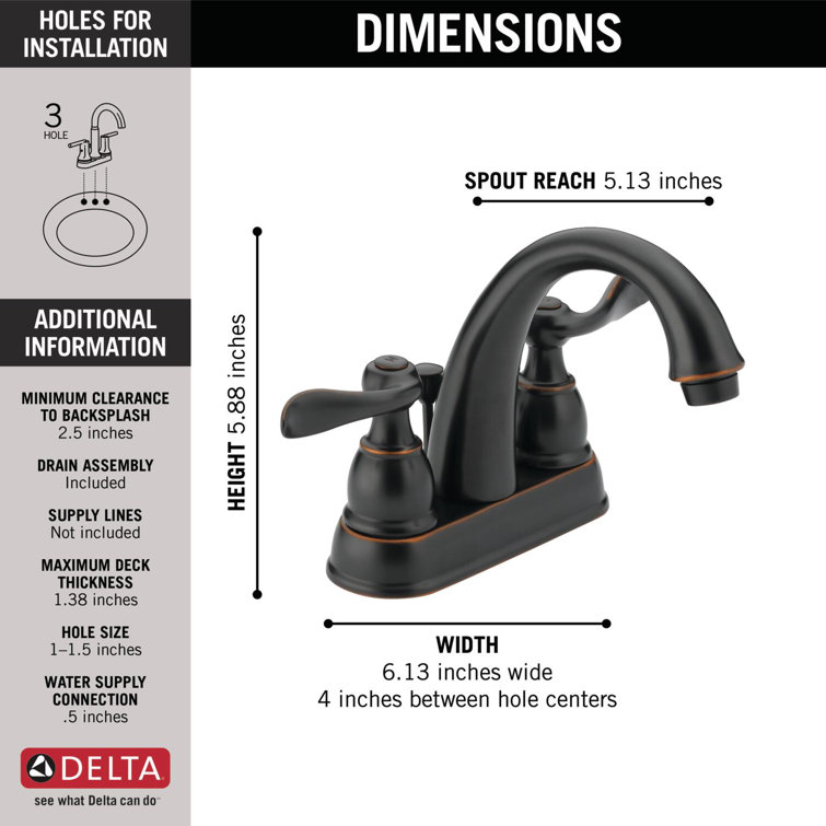 Windemere Oil Rubbed Bronze 2-Handle Bathroom Faucet