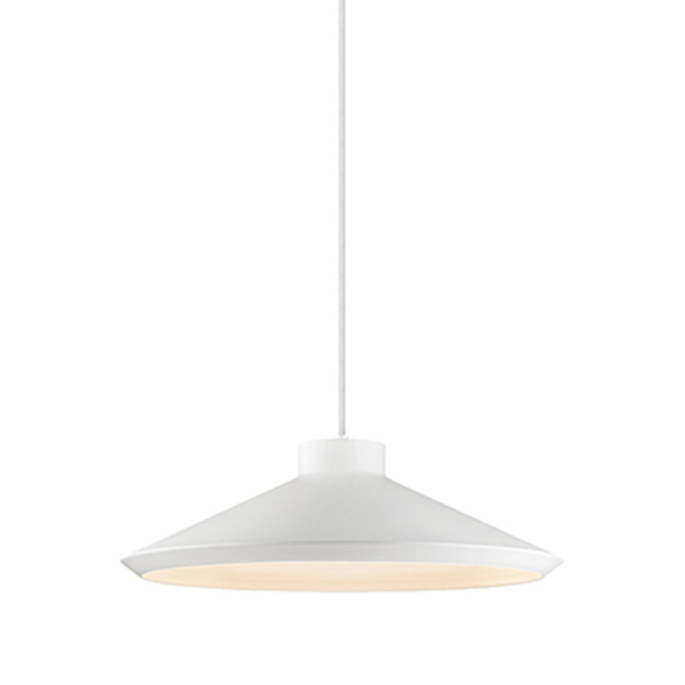 Koma 22" Satin White Aluminum LED Pendant Light