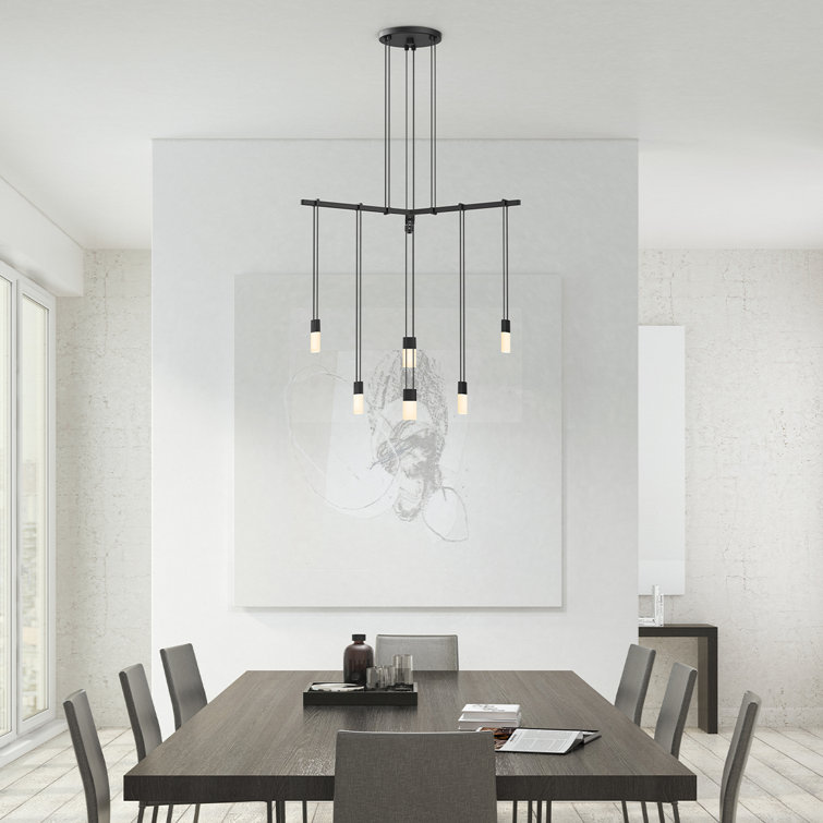 Eclipse 24" Black Glass LED Island Pendant Light