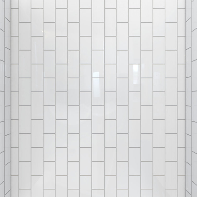 Matte Black Frameless Square Shower Kit with Acrylic Base