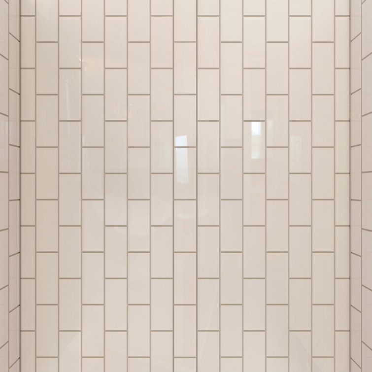 QWALL-VS 36" x 41.5" Biscuit Acrylic Shower Kit