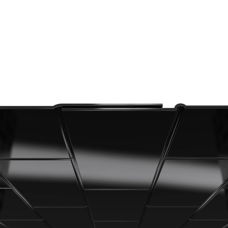 QWALL-VS Black Acrylic Alcove Shower Kit