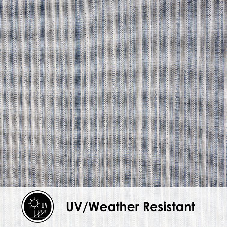 Nicole Miller Blue and Beige Abstract Indoor/Outdoor Rug