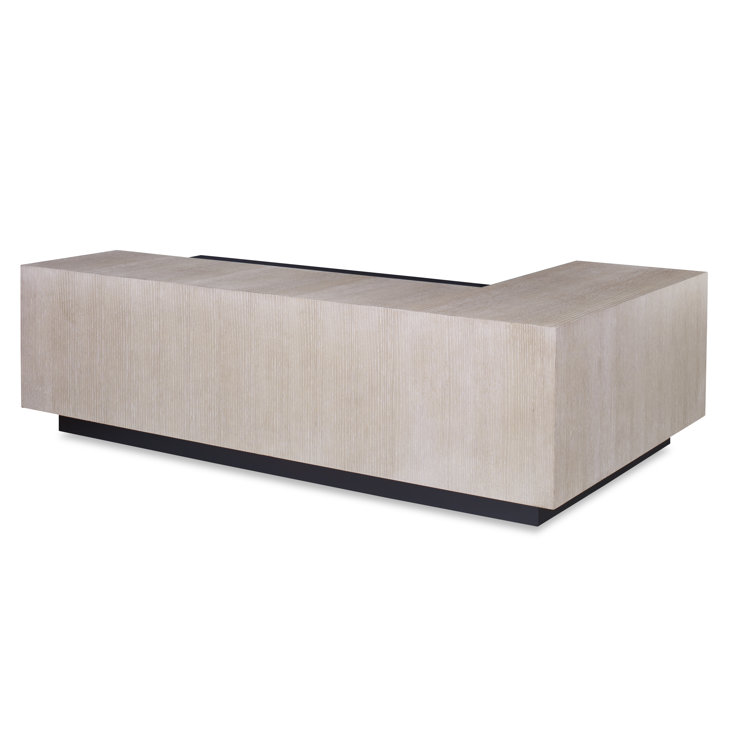 Modern Grand Tour Rectangular Coffee Table in Dark Walnut and Cerused Oak