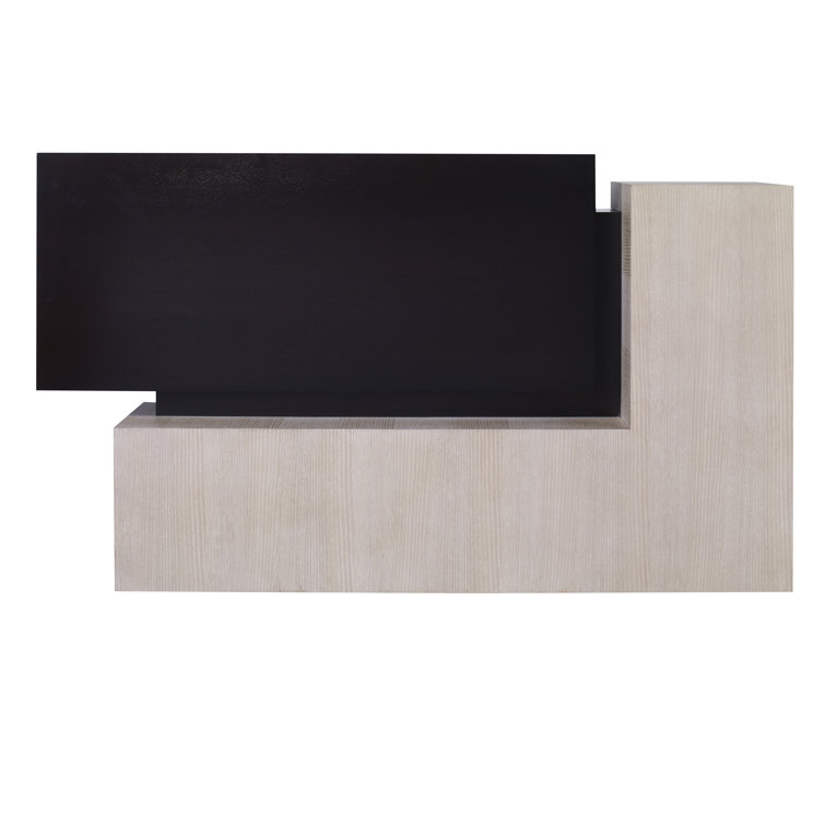 Modern Grand Tour Rectangular Coffee Table in Dark Walnut and Cerused Oak