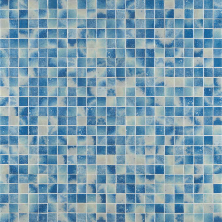 Whirlpool Blue Glass Mosaic Tile for Walls and Floors
