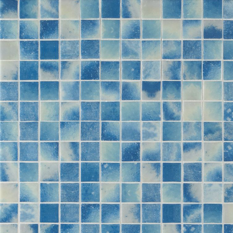 Whirlpool Blue Glass Mosaic Tile for Walls and Floors