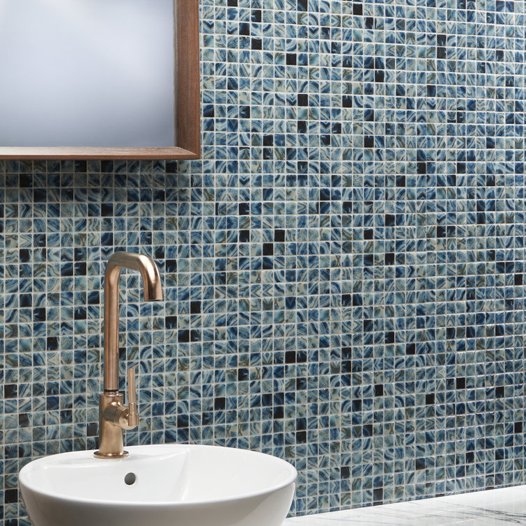 Rapids 1" x 1" Glass Grid Mosaic Wall & Floor Tile