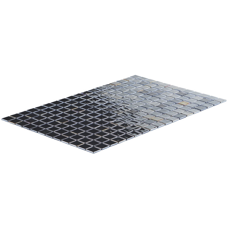 Whirlpool Blue Iridescent Glass Mosaic Tile 12" x 18"