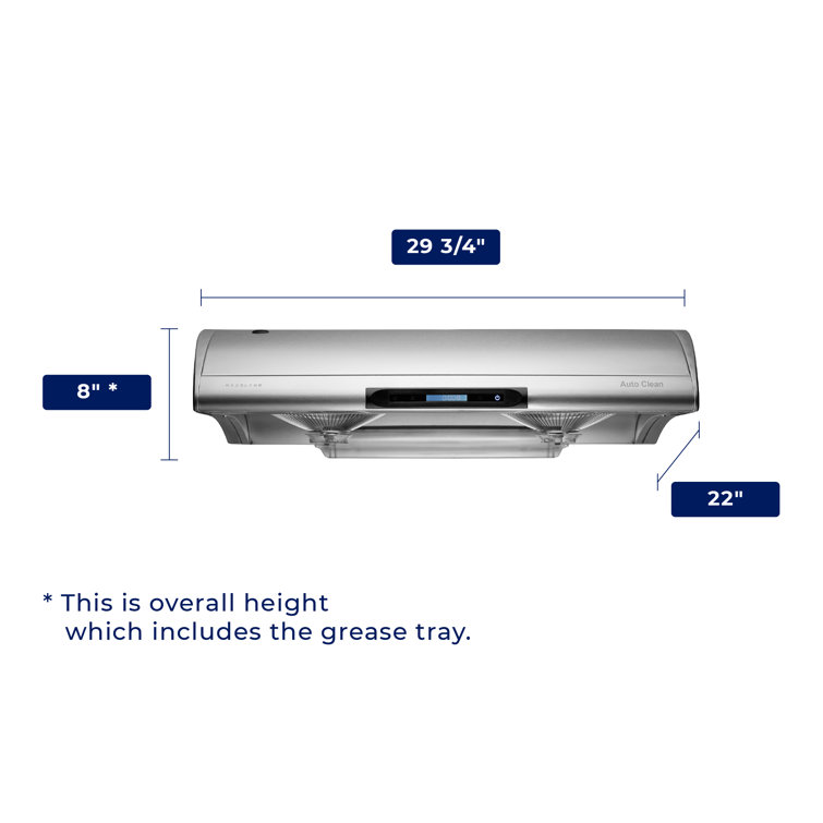 Hauslane 30" Stainless Steel Convertible Under Cabinet Range Hood