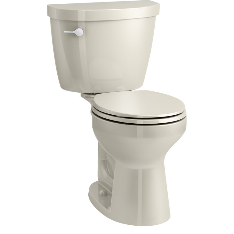 White Round Two-Piece High Efficiency Toilet