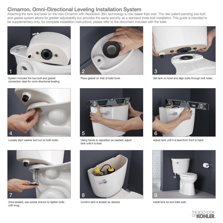 White Round Two-Piece High Efficiency Toilet