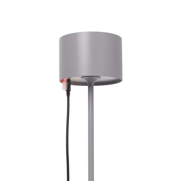 Farol Lacquered Grey Aluminum Outdoor Touch Lamp