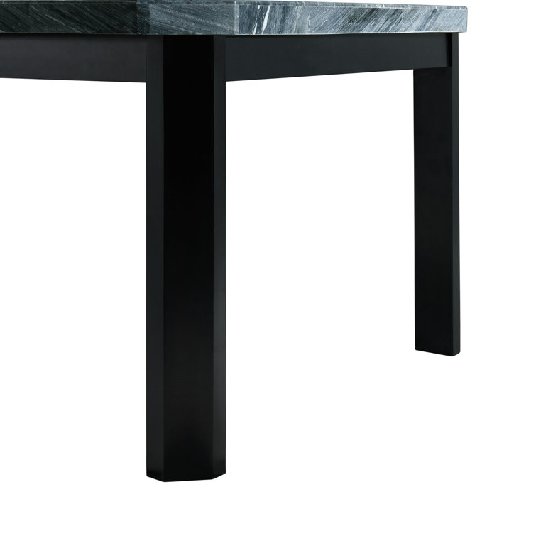 Celine Black Faux Marble Top 5-Piece Dining Set