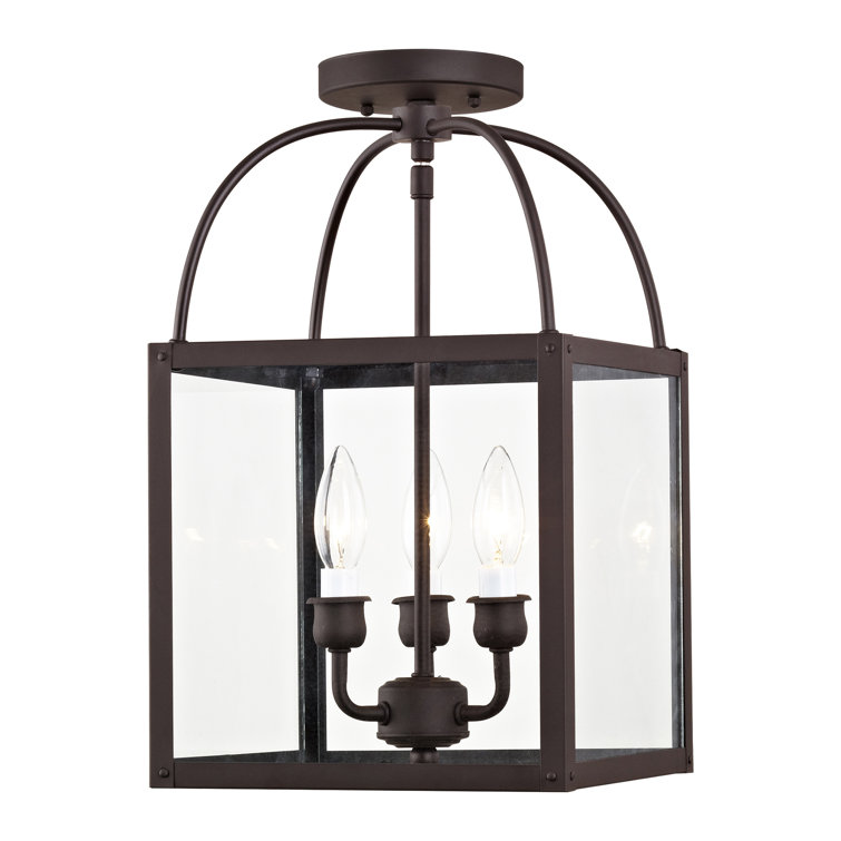 Elegant Milford Mini Pendant with Clear Glass and Bronze Finish