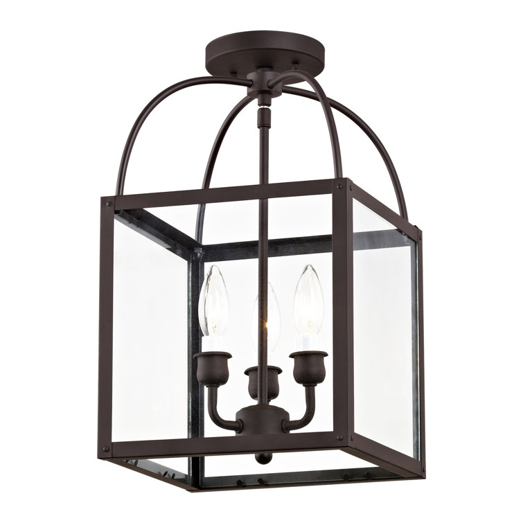 Elegant Milford Mini Pendant with Clear Glass and Bronze Finish