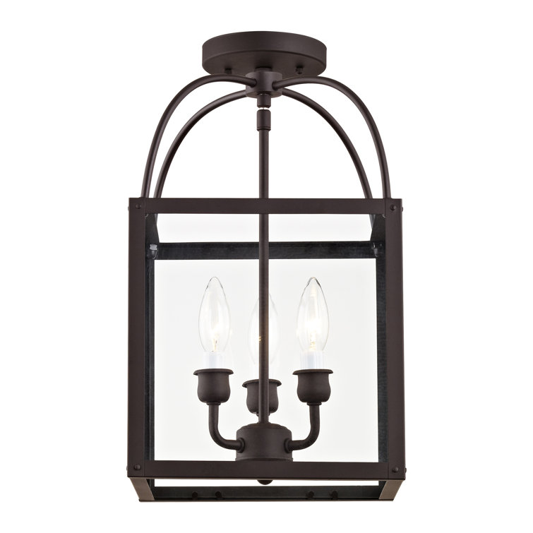 Elegant Milford Mini Pendant with Clear Glass and Bronze Finish