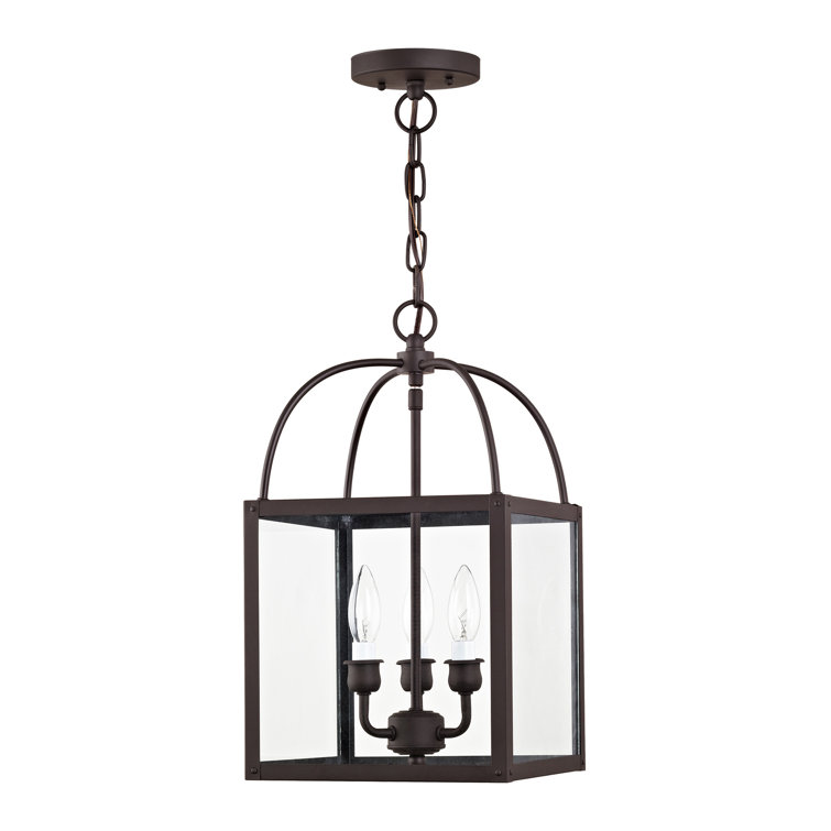 Elegant Milford Mini Pendant with Clear Glass and Bronze Finish