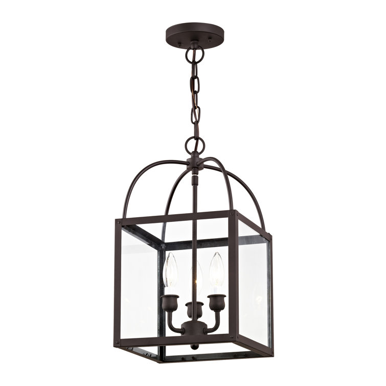 Elegant Milford Mini Pendant with Clear Glass and Bronze Finish